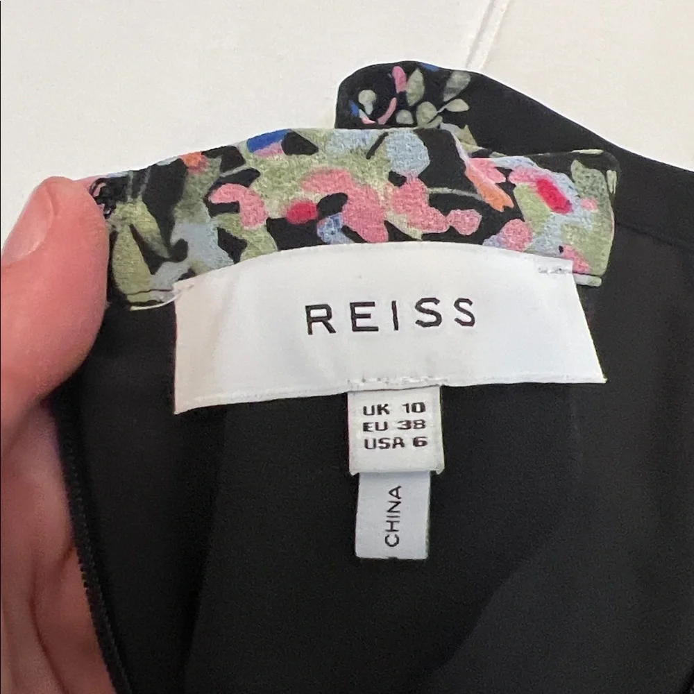REISS FLORAL PLEATED RUFFLE MINI SKIRT SIZE 6